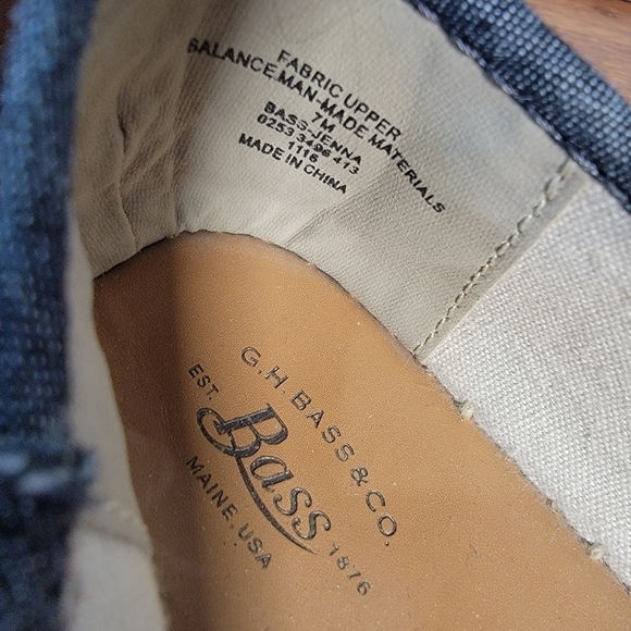 G.H. Bass Striped Canvas Jenna Espadrilles Size 7 - Picture 15 of 17